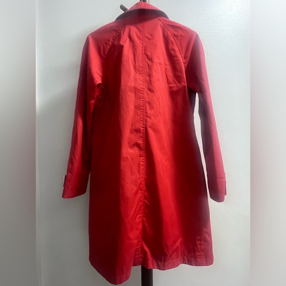 Michael Kors Women's Orange Trench Coat WPL 7888 Size S - Picture 3 of 5